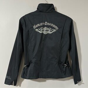 Vintage Harley Davidson Embroidered Lined Nylon Riding Jacket Women’s Size M